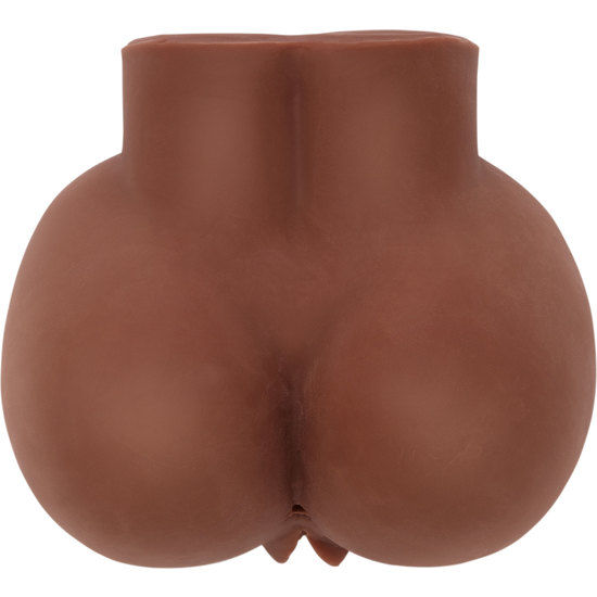 Close-up do Masturbador ACT Hot Honey Rider com Vibrador, mostrando seus orifícios e textura realista.