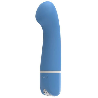 Vibrador B SWISH Bdesired Deluxe Curve Azul, mostrando seu design ergonômico e material de silicone macio.