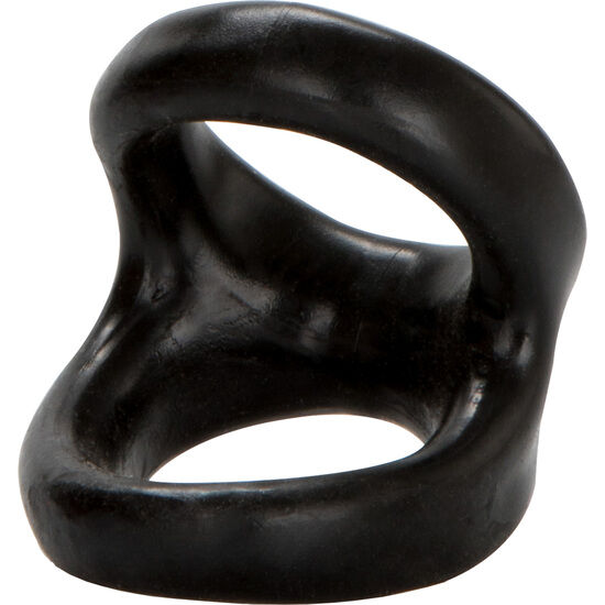 Anillo Peniano Doble Intenso para Erección Duradera Negro