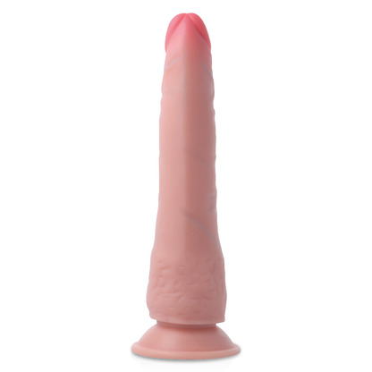 Dildo realista ROCKARMY Crusader Dual Density com ventosa, 21.5 cm, mostrando a textura e formato natural.