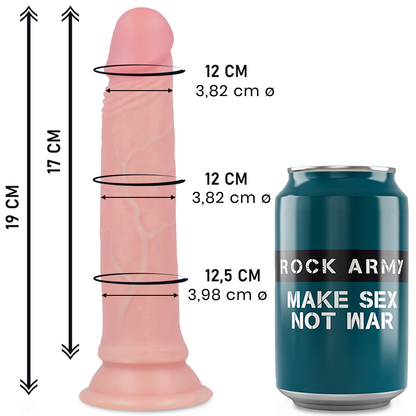 ROCKARMY Dildo Realista Silicone Líquido Avenger com base ventosa e 19 cm