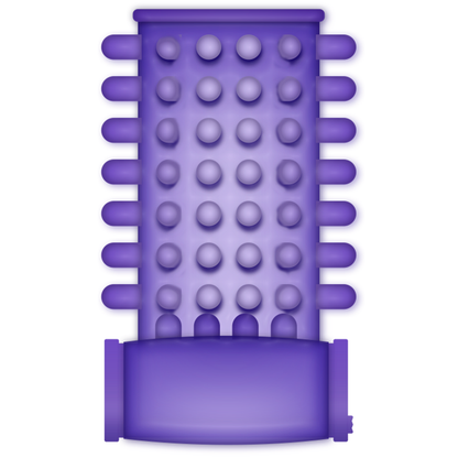 Anel vibrador para pénis Casual Love Lilás, com detalhes da textura e características vibratórias.