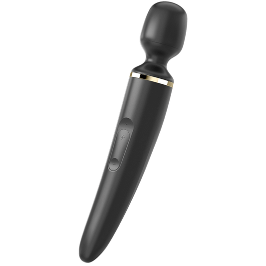 Satisfyer Wand-er Woman XXL Massageador Vibratório Preto, ideal para relaxamento e estimulação corporal intensa.