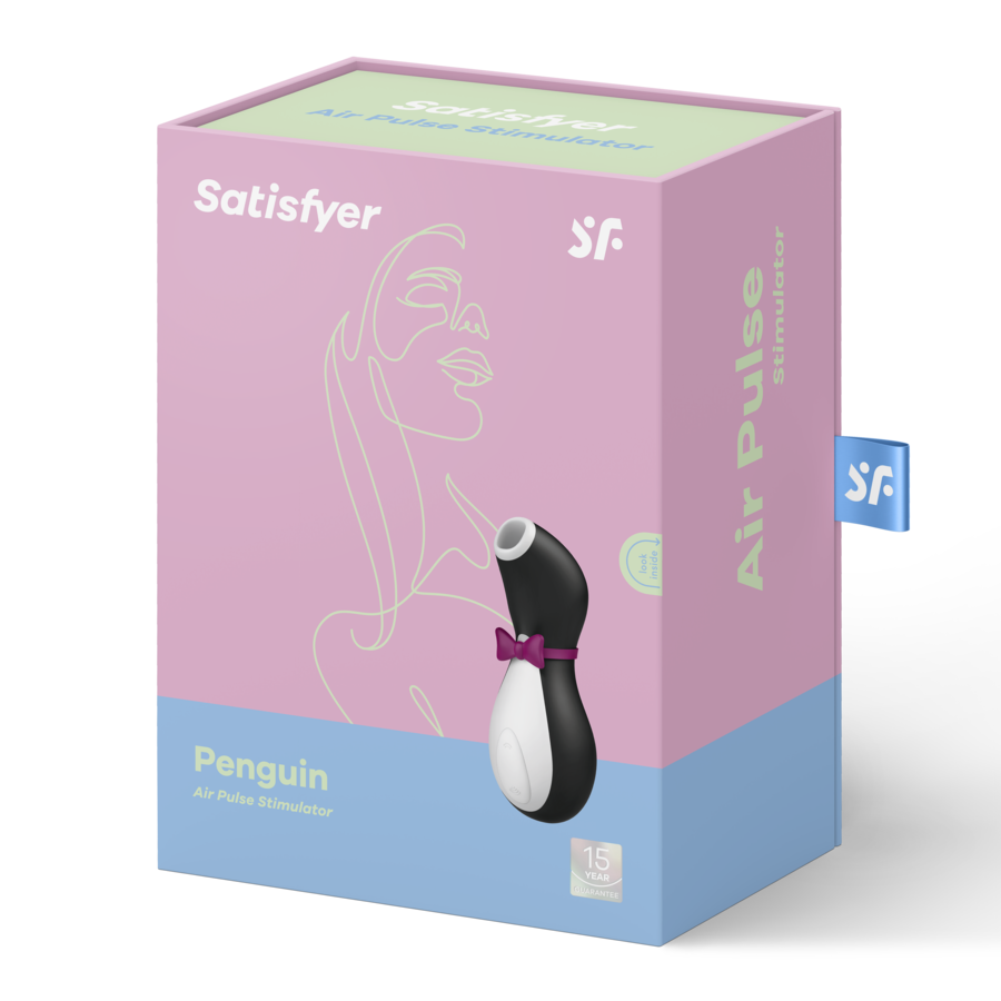 Close-up of the Satisfyer Vibrador Clitoriano Pro Penguin NG 2020 Ondas de Pressão, showcasing its elegant design and soft silicone head.