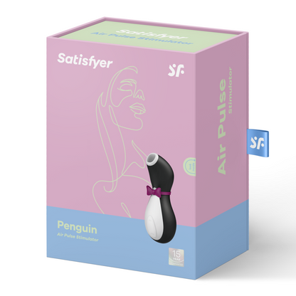 Close-up of the Satisfyer Vibrador Clitoriano Pro Penguin NG 2020 Ondas de Pressão, showcasing its elegant design and soft silicone head.