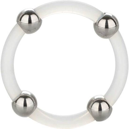 Anillo Peneano de Silicona con Cuentas de Acero
