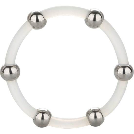 Anillo Peneano de Silicona con Cuentas de Acero XL