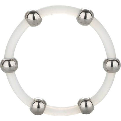 Anillo Peneano de Silicona con Cuentas de Acero XL