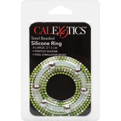 Anillo Peneano de Silicona con Cuentas de Acero XL