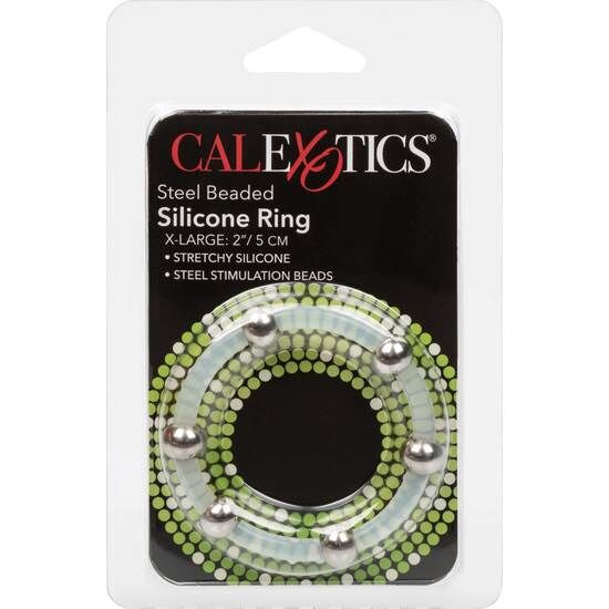 Anillo Peneano de Silicona con Cuentas de Acero XL