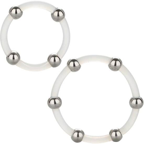 Anillos Peneanos de Silicona con Cuentas de Acero