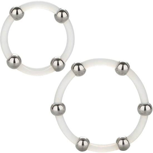 Anillos Peneanos de Silicona con Cuentas de Acero