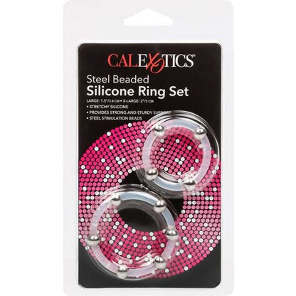 Anillos Peneanos de Silicona con Cuentas de Acero