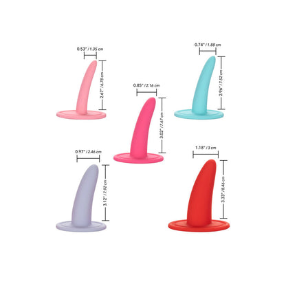 Kit de Dilatadores Vaginales y Anales Multicolor de 5 Piezas