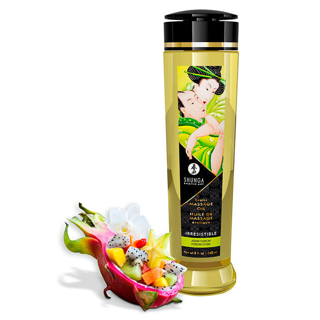 Shunga Óleo de Massagem Erótica Irresistível 240ml para uma experiência sensorial única.