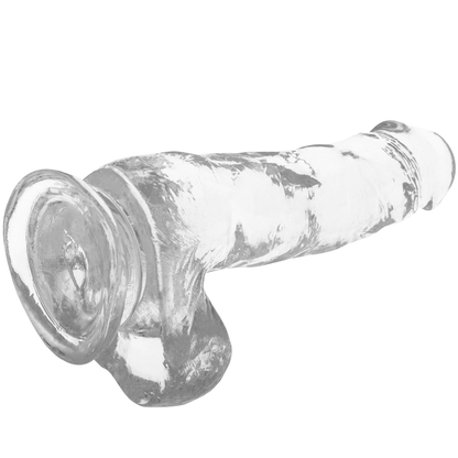 X-RAY - DILDO TRANSPARENTE CON BOLAS 18,5 CM -O- 3,8 CM
