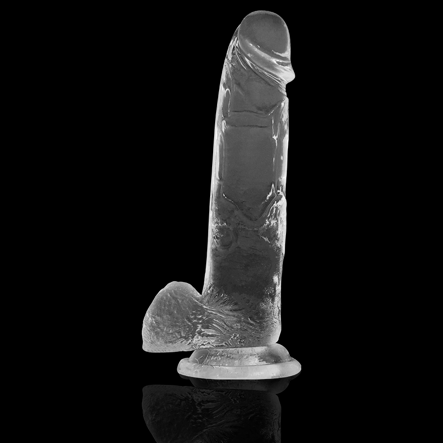 X-RAY - DILDO TRANSPARENTE CON BOLAS 22 CM -O- 4.6 CM