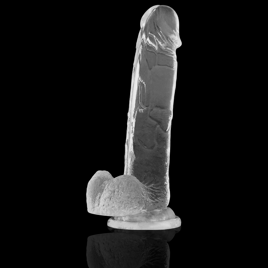 X-RAY - DILDO TRANSPARENTE CON BOLAS 22 CM -O- 4.6 CM