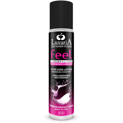 Lubricante Anal Luxuria Feel a Base de Agua 60ml