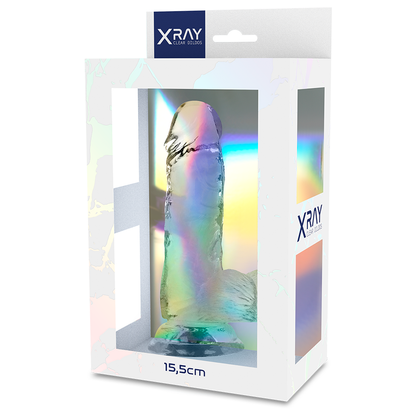 X-RAY - DILDO TRANSPARENTE CON BOLAS 15,5 CM -O- 3,5 CM