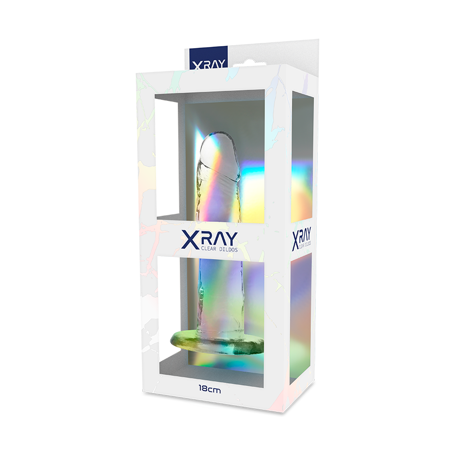 X-RAY - DILDO TRANSPARENTE 18 CM -O- 4 CM
