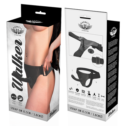 Close-up do Arnês HARNESS ATTRACTION com Dildo para Ponto G e Períneo, mostrando o material macio e o design ajustável.