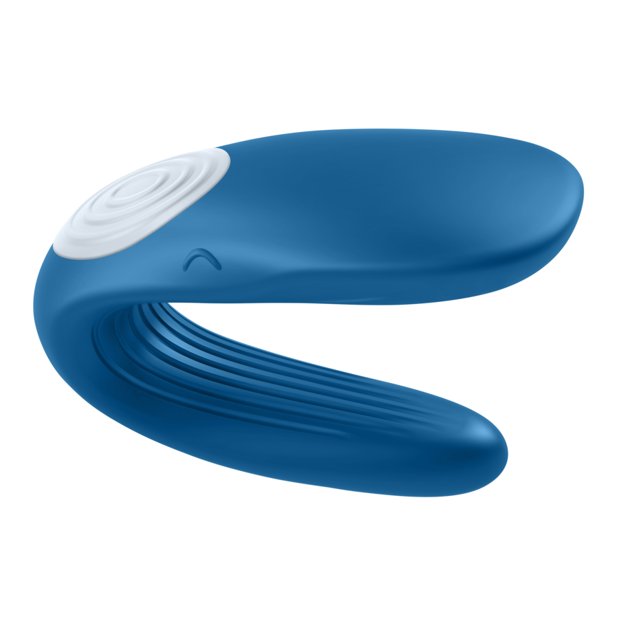 Close-up do Satisfyer Partner Toy Whale, um vibrador para casais com design ergonómico e em silicone.