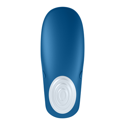 Close-up do Satisfyer Partner Toy Whale, um vibrador para casais com design ergonómico e em silicone.