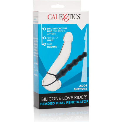 Dildo Doble Perforado de Silicona Negra