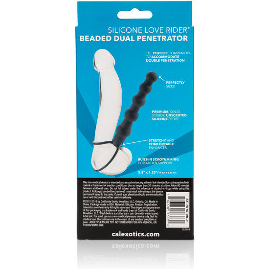 Dildo Doble Perforado de Silicona Negra