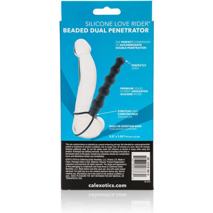 Dildo Doble Perforado de Silicona Negra