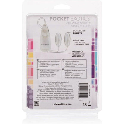 Balas Vibratorias Dúo Plata Multivelocidad