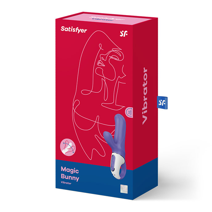 Imagem do Satisfyer Vibe Magic Bunny, um vibrador com coelho para estimulação dupla, em silicone suave.