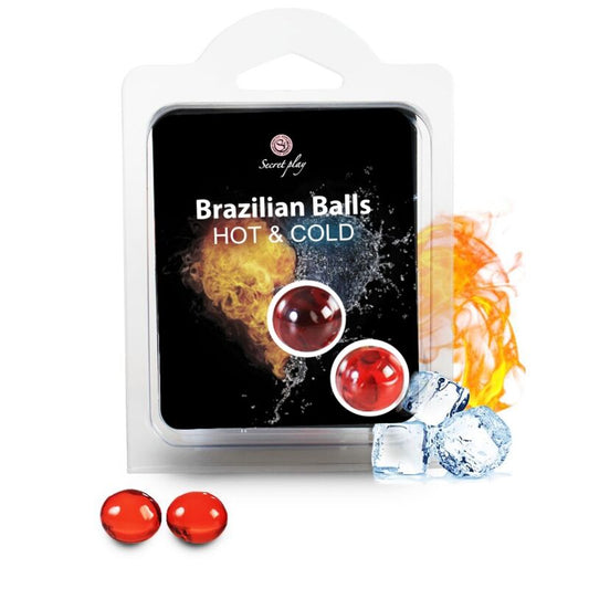 Bolas Brasileiras SECRETPLAY Efeito Calor e Frio 2 Unidades para preliminares sensuais.