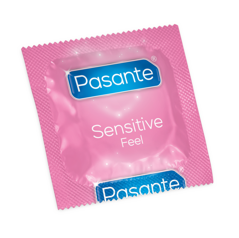 Preservativos PASANTE Sensitive Feel Ultrafino 3 Unidades, para máxima sensibilidade e proteção.