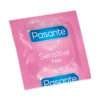 Preservativos PASANTE Sensitive Feel Ultrafino 3 Unidades, para máxima sensibilidade e proteção.