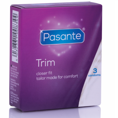 Preservativo PASANTE Thin Trim Fino de 3 Unidades para sexo seguro e maior sensibilidade.