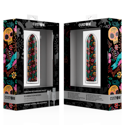 Bala Vibradora Recargable Floral con 10 Intensidades