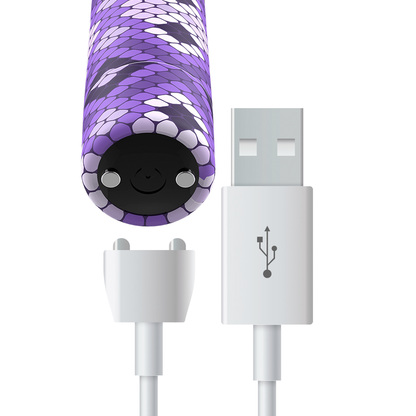 Bala Vibratoria Recargable Magnética Morada con 10 Vibraciones