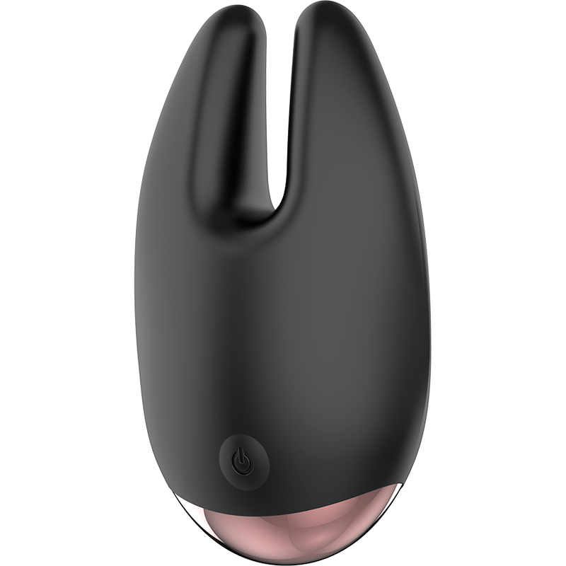 Coquette Chic Desire Estimulador Clitoriano Recarregável Preto/Ouro com 10 Vibrações, exibindo seu design elegante e material de silicone.