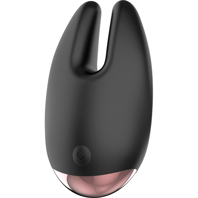 Coquette Chic Desire Estimulador Clitoriano Recarregável Preto/Ouro com 10 Vibrações, exibindo seu design elegante e material de silicone.