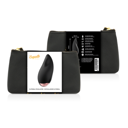 COQUETTE CHIC DESIRE Estimulador Clitoriano Recarregável em silicone preto e dourado