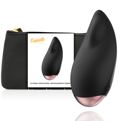 COQUETTE CHIC DESIRE Estimulador Clitoriano Recarregável em silicone preto e dourado