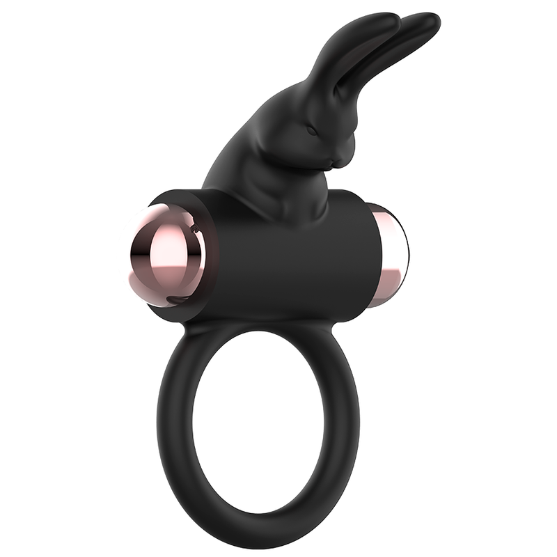 Anel vibratório COQUETTE CHIC DESIRE em preto e ouro para casais