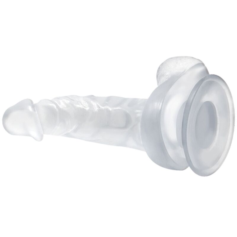 Dildo Realístico BAILE 16.7 CM com Ventosa e Testículos Transparente