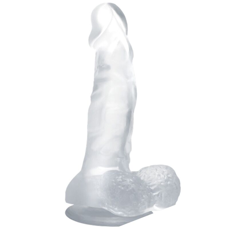 Dildo Realístico BAILE 16.7 CM com Ventosa e Testículos Transparente