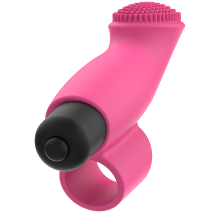 OHMAMA Vibrador Dedal Edição de Natal Silicone Rosa, detalhe do design ergonómico e material macio