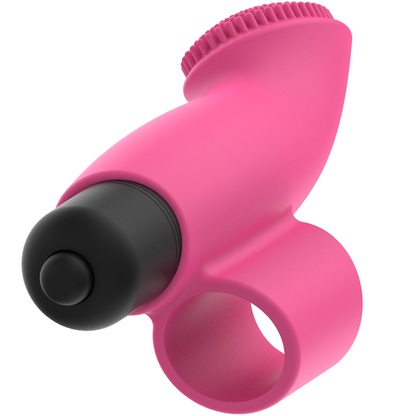 OHMAMA Vibrador Dedal Edição de Natal Silicone Rosa, detalhe do design ergonómico e material macio