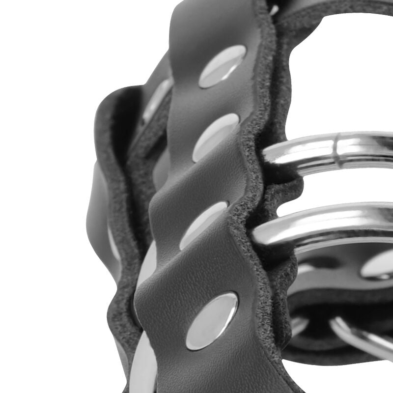 Darkness Gaiola de Castidade de Couro Vegano com Fechadura para jogos BDSM