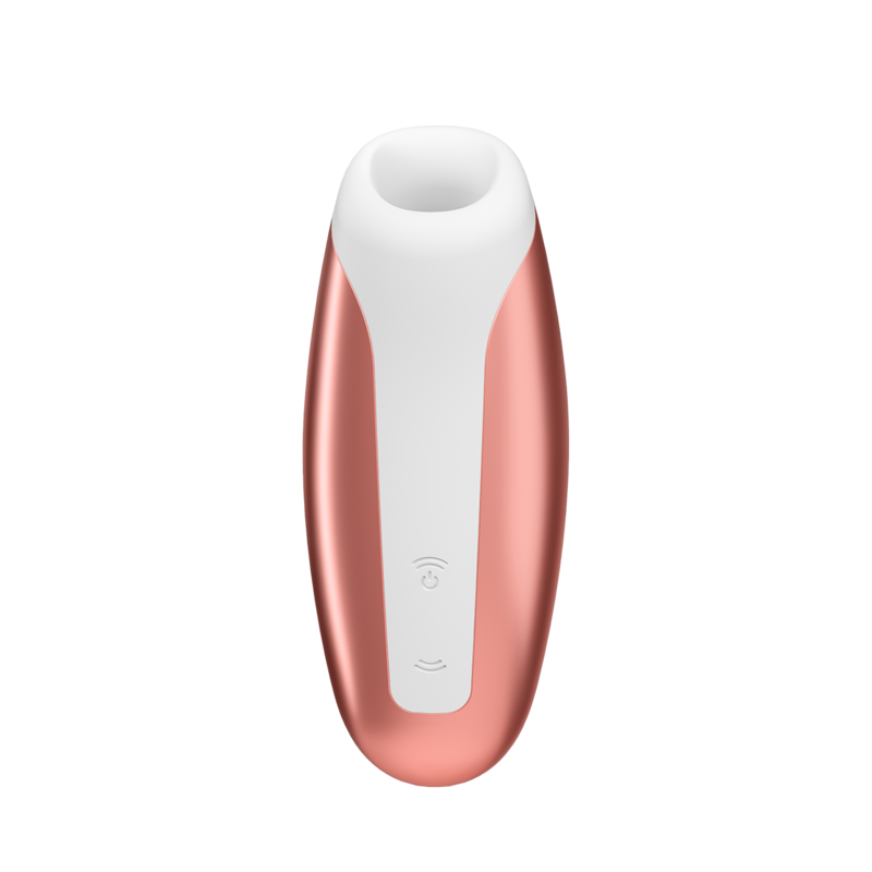 Satisfyer Love Breeze Cobre, um estimulador clitoriano com tecnologia Air Pulse e design elegante na cor cobre.